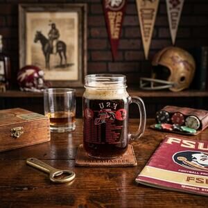 Vintage 1993 Florida State Seminoles National Champions Mason Jar Mug FSU